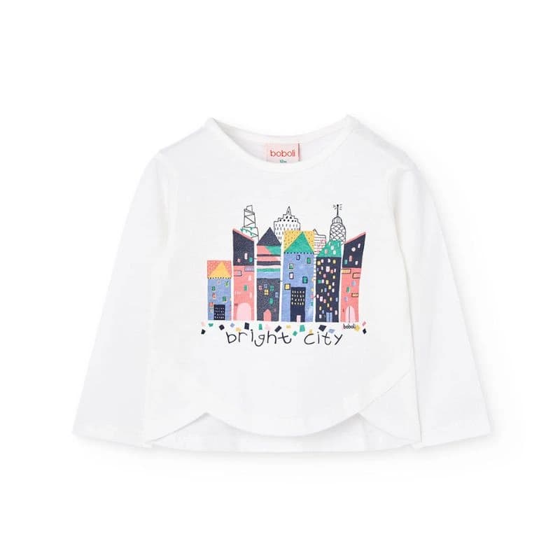 BOBOLI ΜΠΛΟΥΖΑ ΜΑΚΡΥ ΜΑΝΙΚΙ OFF WHITE 202105