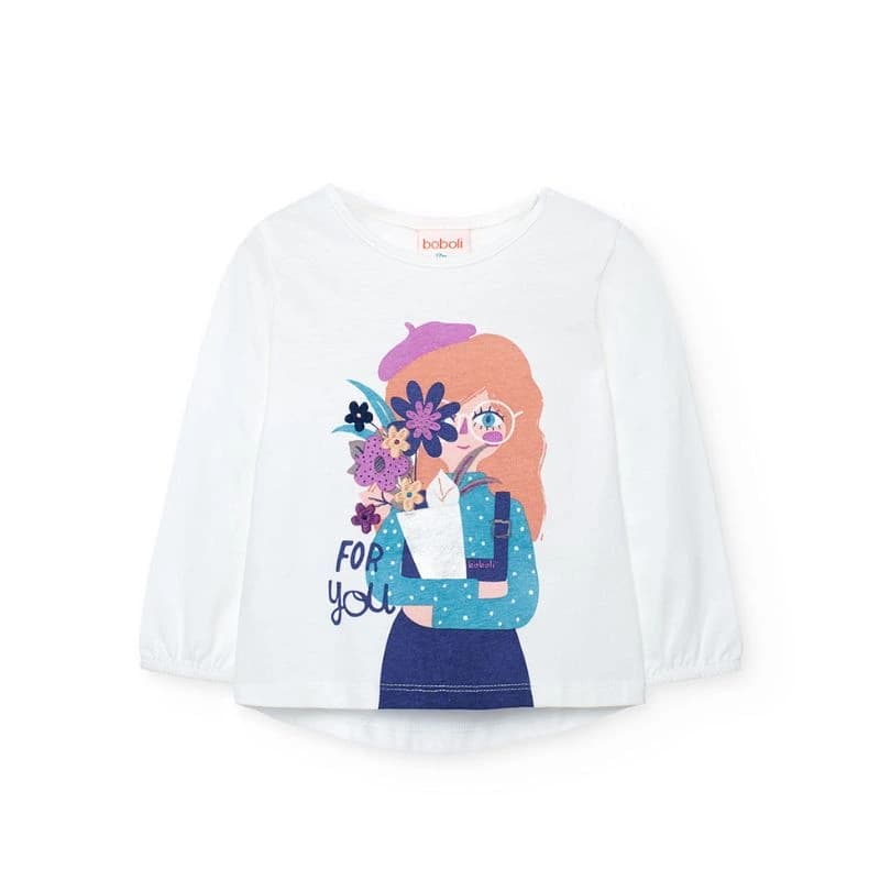 BOBOLI ΜΠΛΟΥΖΑ OFF WHITE ΜΕ ΚΟΡΙΤΣΑΚΙ 222118