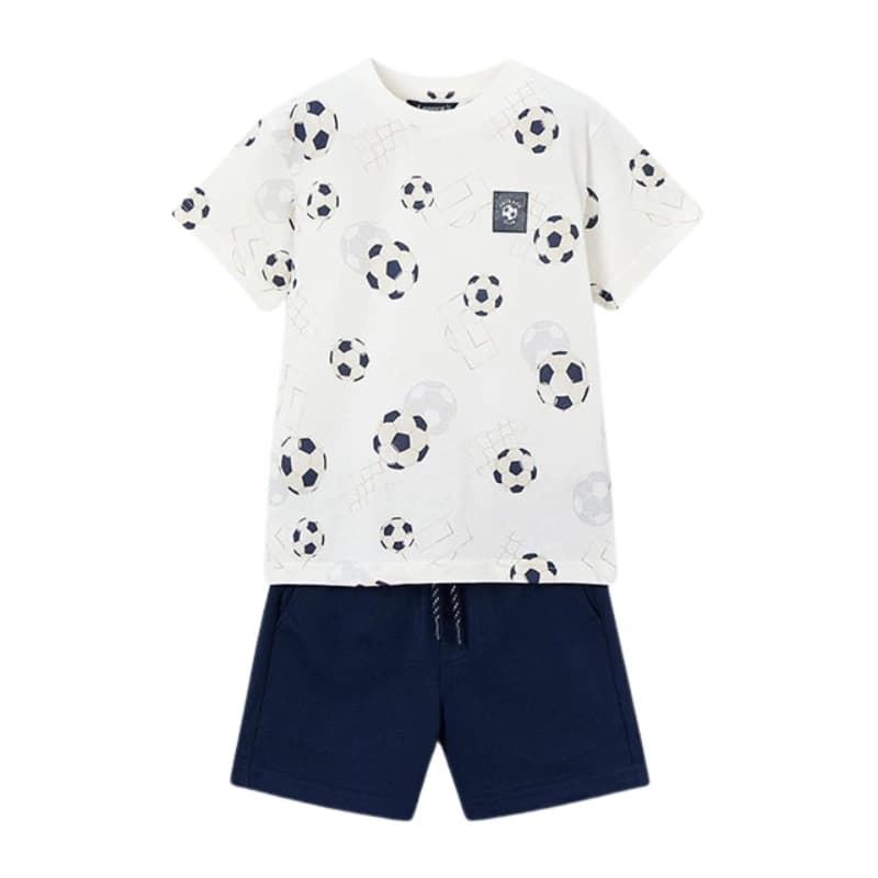 MAYORAL ΣΕΤ ΜΑΚΟ ΣΤΑΜΠΩΤΟ ΛΕΥΚΟ ΜΠΛΕ 3607
